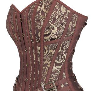 Steampunk LARP Overbust Corset with Buckles